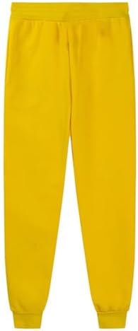 Kids Solid Yellow Sweatsuit Hoodie Sweatpants Set