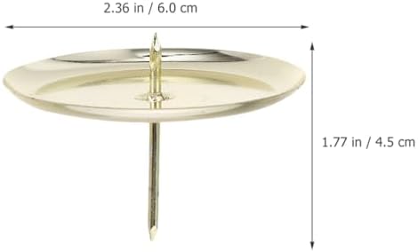 Alipis 4pcs Gold Candle Holder with Wreath Design