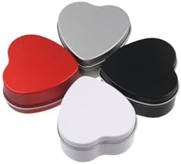 Heart Shaped Metal Tin Boxes with Sealed Lids