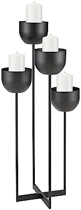 Elk Home Black Tulip Candlestick Holder 1