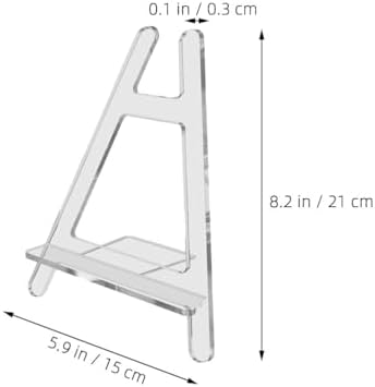 LOGOFUN 2Pcs Acrylic Display Stand for Plates Phones