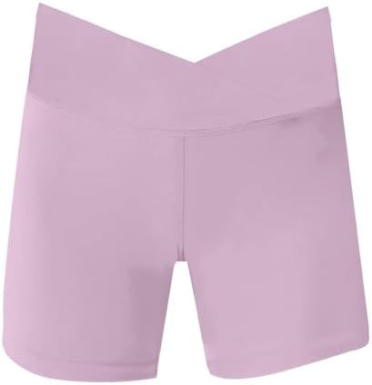 Girls Casual Stretchy Yoga Leggings Shorts Biker Shorts