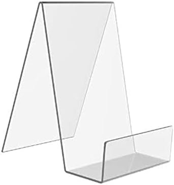 Clear Acrylic Book Stand Display with Ledge Easels 2pcs 1