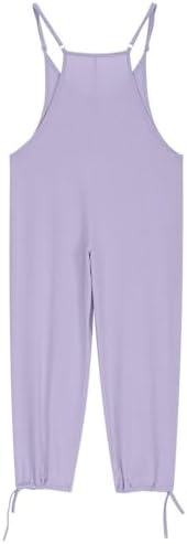 Girls Casual Jumpsuit with Spaghetti Straps and Pockets