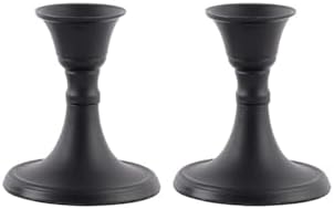 Relly Black Taper Candlestick Holders Set of 2