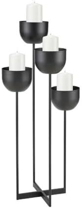 Elk Home Black Tulip Candlestick Holder 1