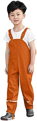 Waterproof Rain Pants for Kids with Hood and Elastic Straps