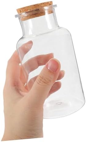 Cabilock 2pcs Wooden Letter Clear Glitter Shot Bottles