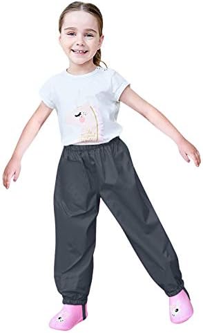 RNTOP Kids Waterproof Rain Pants for Toddlers and Kids