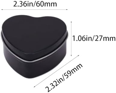 Heart Shaped Metal Tin Boxes with Sealed Lids