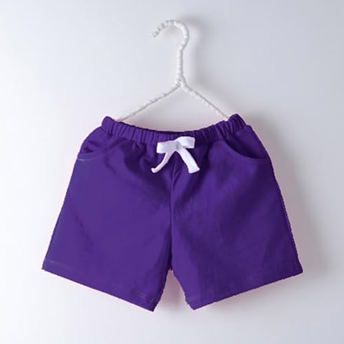 Boys Girls Sport Khaki Elastic Waist Sweat Shorts