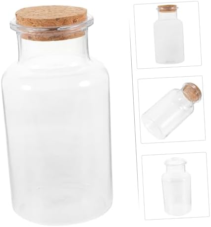 Cabilock 2pcs Wooden Letter Clear Glitter Shot Bottles