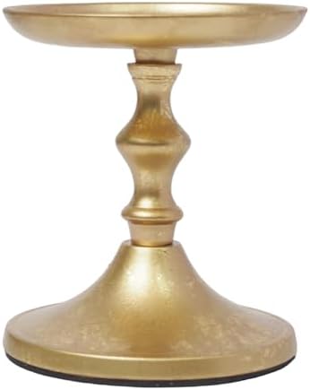 Hosley 5 Inch High Iron Pillar Candle Holder