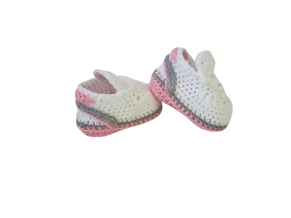 Handmade Crochet Baby Shoes for Newborns 0-3 Months