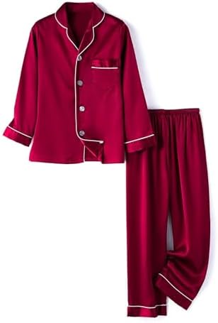 Kids Satin Pajama Set 2Pcs for Boys Girls