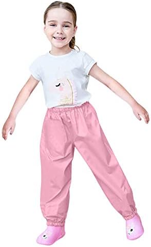 RNTOP Kids Waterproof Rain Pants for Girls and Boys
