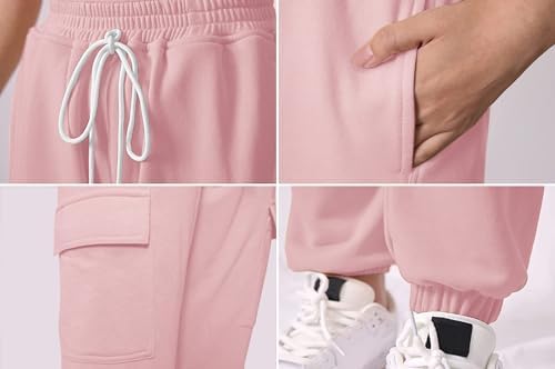 SANGTREE Girls Drawstring Cargo Jogger Pants