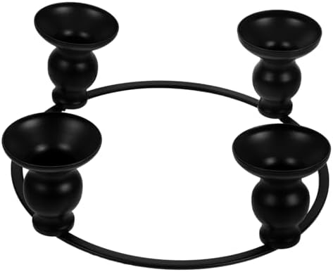 HOLIDYOYO Iron Black Candle Holder Ring