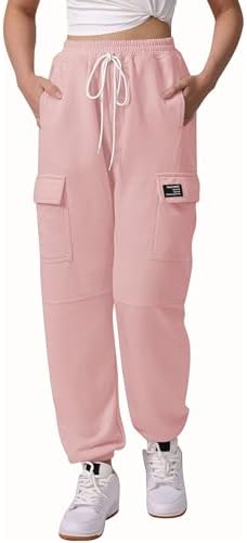 SANGTREE Girls Drawstring Cargo Jogger Pants