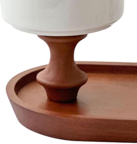FytStycale 220ml Ceramic Candle Container with Wood Tray 1
