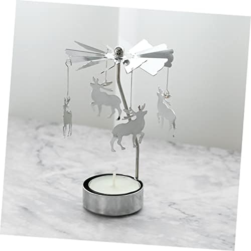 Rotating Candlestick with Snowflake Windmill Design