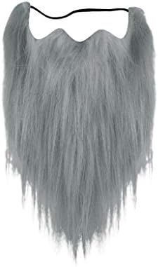 Shitou Halloween Fake Beard Gray One Size