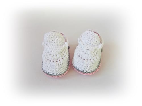 Handmade Crochet Baby Shoes for Newborns 0-3 Months
