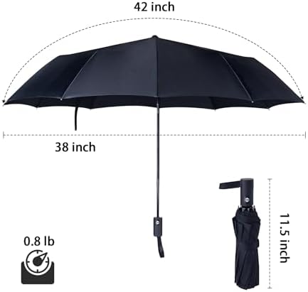 NPCQUN Windproof Travel Umbrella - Compact Lightweight Automatic