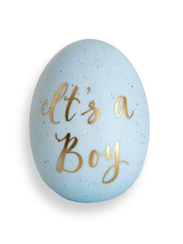 Handmade Its a Boy Easter Egg Blue Ceramic