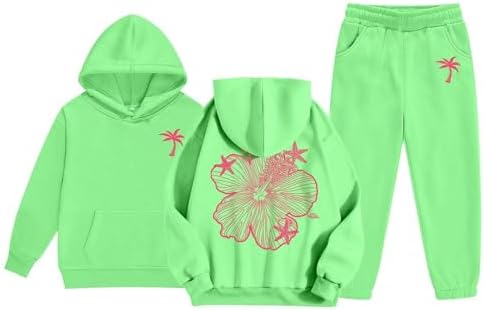 Kids Boys Girls Trendy Flower Print Outfit Set