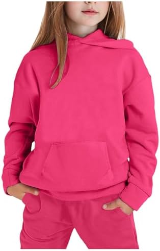 Kids Solid Sweatshirt Sweatpants Set for 0-3 Months