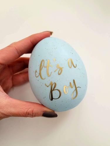 Handmade Its a Boy Easter Egg Blue Ceramic