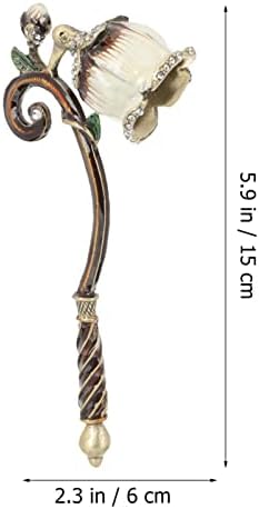 Luxshiny Vintage Flower Candle Snuffer with Rhinestone