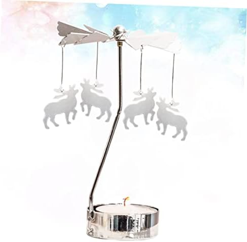 Rotating Candlestick with Snowflake Windmill Design