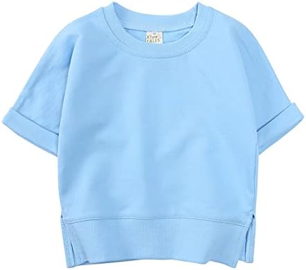 Toddler Solid Cotton Sweatshirt Set for Boys and Girls