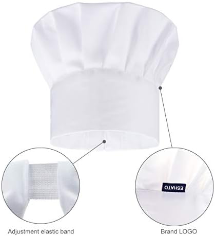 ESHATO Kids Chef Hat Adjustable for 5-12 Years