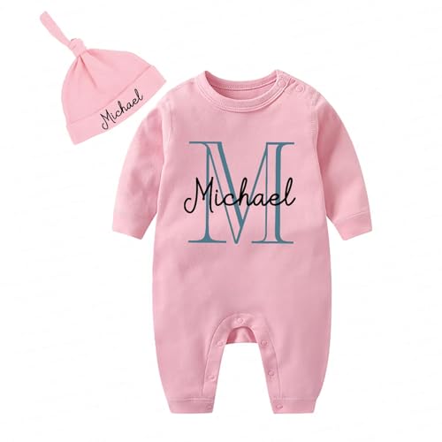 Personalized Monogram Newborn Onesie for Baby Shower or Coming Home