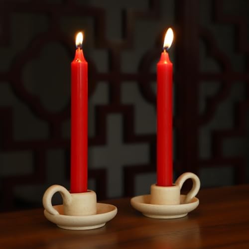 Angoily 2PCS Ceramic Candlestick Holders 1