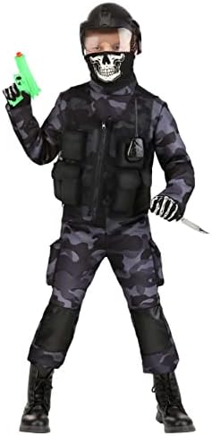 Kids Navy Midnight Commando Costume Set 1
