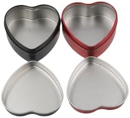 Heart Shaped Metal Tin Boxes with Sealed Lids