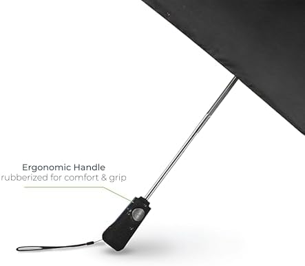 Totes Folding Golf Umbrella with UV Protection Auto OpenClose 54-Inch Black