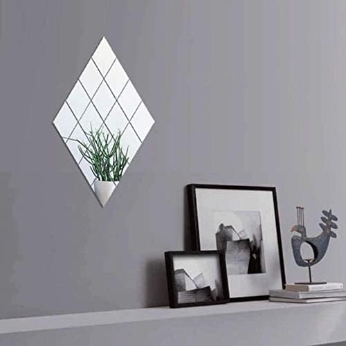 18Pcs Acrylic Mirror Tiles Self-Adhesive Removable Wall Stickers