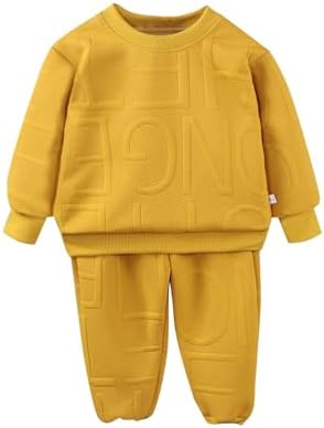 Toddler Girl Winter Suit with Letter Print