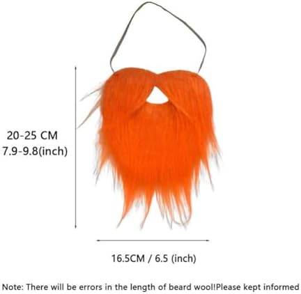 ikasus Orange Fake Beard Mustache Costume for Kids and Men