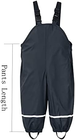 Waterproof Rain Pants for Kids with Hood and Elastic Straps