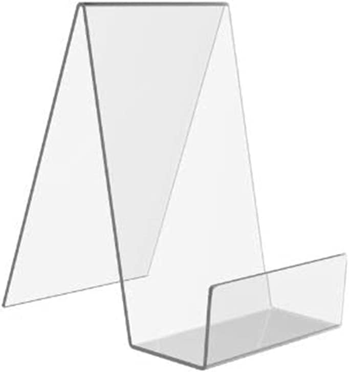 Clear Acrylic Book Stand Display with Ledge Easels 2pcs 1