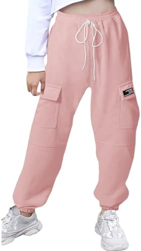 SANGTREE Girls Drawstring Cargo Jogger Pants