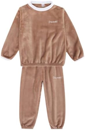 Winter Flannel Sweatshirt Set for Toddler Boy and Girl