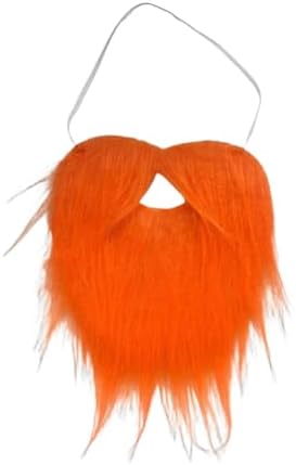 ikasus Orange Fake Beard Mustache Costume for Kids and Men