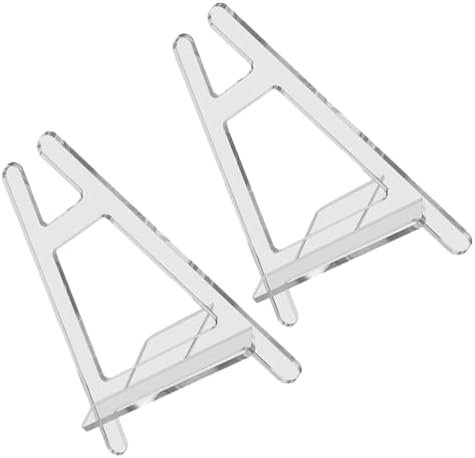 LOGOFUN 2Pcs Acrylic Display Stand for Plates Phones